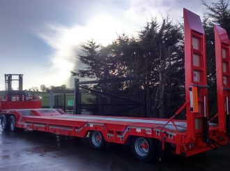 4 Axle Turntable Low Loader With Combine Wells